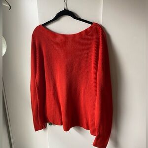 Banana Republic Vibrant Red Boatneck Sweater